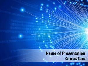 Optic Fiber line PowerPoint Template