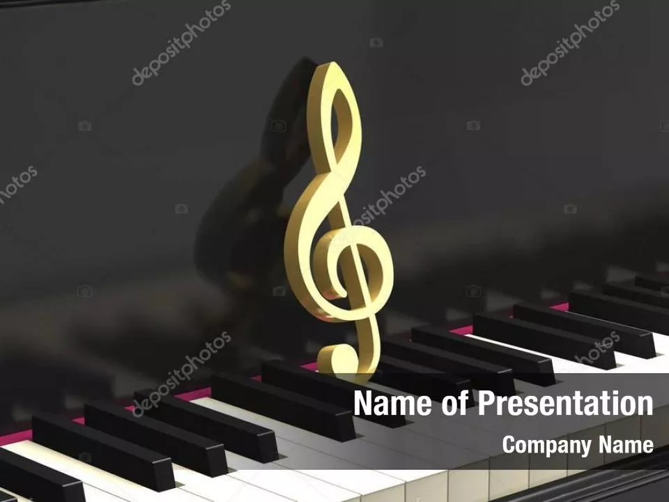 Piano Keyboard With Treble Clef