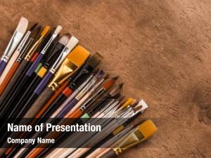 Painting Brushes PowerPoint Template
