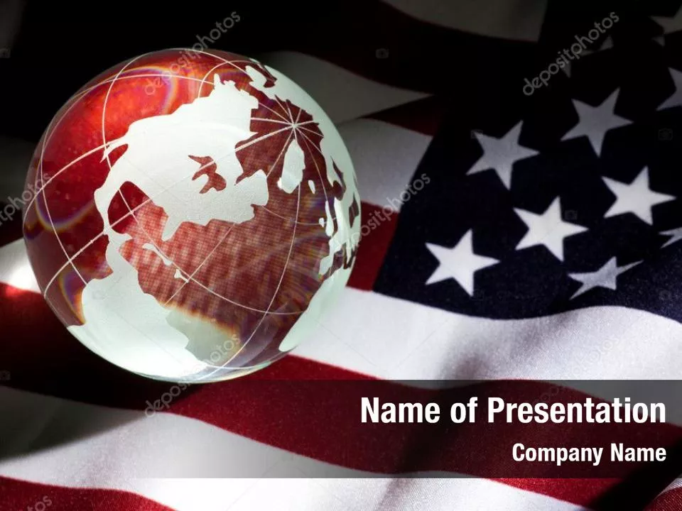 Globe and USA Flag