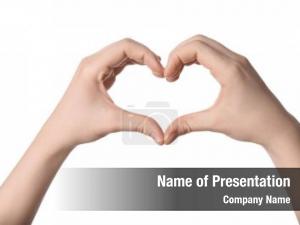 Lady with Heart PowerPoint Template