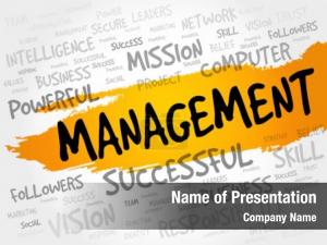Management Word Cloud PowerPoint Template