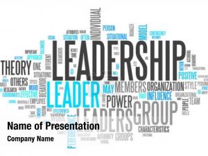 Leadership Management Word Cloud PowerPoint Template