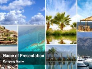 Beach Resort Collage PowerPoint Template