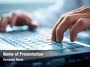 Laptop Keyboard PowerPoint Template