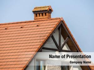 Brown Roof Cottage Construction PowerPoint Template