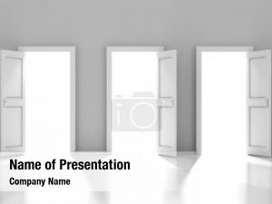 Open Doors To The Light PowerPoint Template