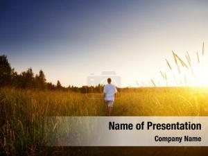 Walking Man Free PowerPoint Template