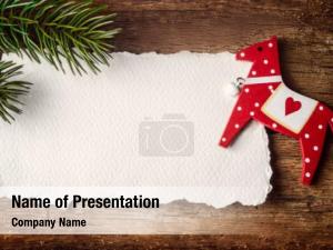 White Christmas Card PowerPoint Template