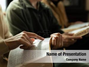 Happy Family Reading Bible PowerPoint Template