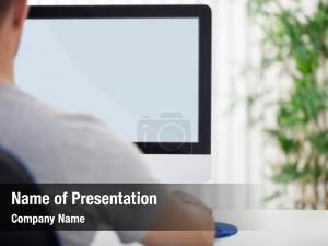 Working on PC PowerPoint Template