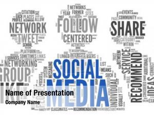 Social Media Wordcloud Concept PowerPoint Template