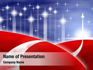 American Flag Stylized PowerPoint Template
