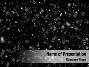 Snowflakes Night PowerPoint Template
