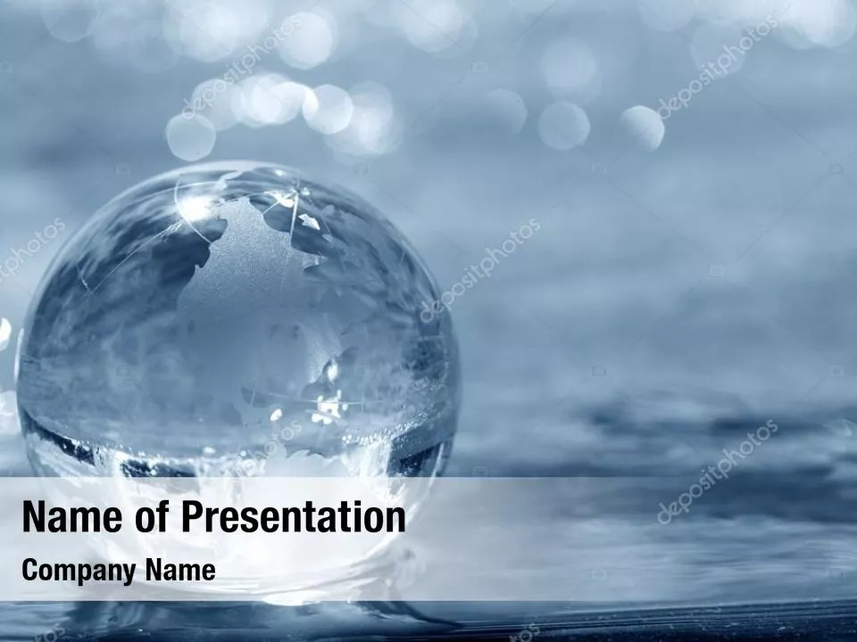 Crystal Globe On The Light Blue