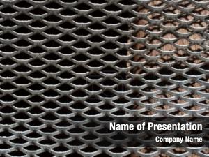 Abstract Pattern on Metal PowerPoint Template