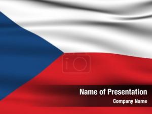 Flag of Czech Republic PowerPoint Template