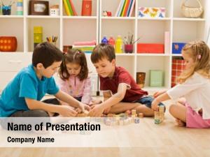 Blocks children playing floor focus