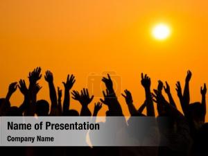 Reaching Hands PowerPoint Template