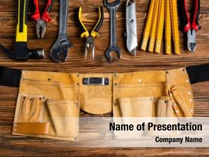 Leather Tools Belt PowerPoint Template