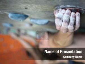 Climber On A Climbing Wall PowerPoint Template