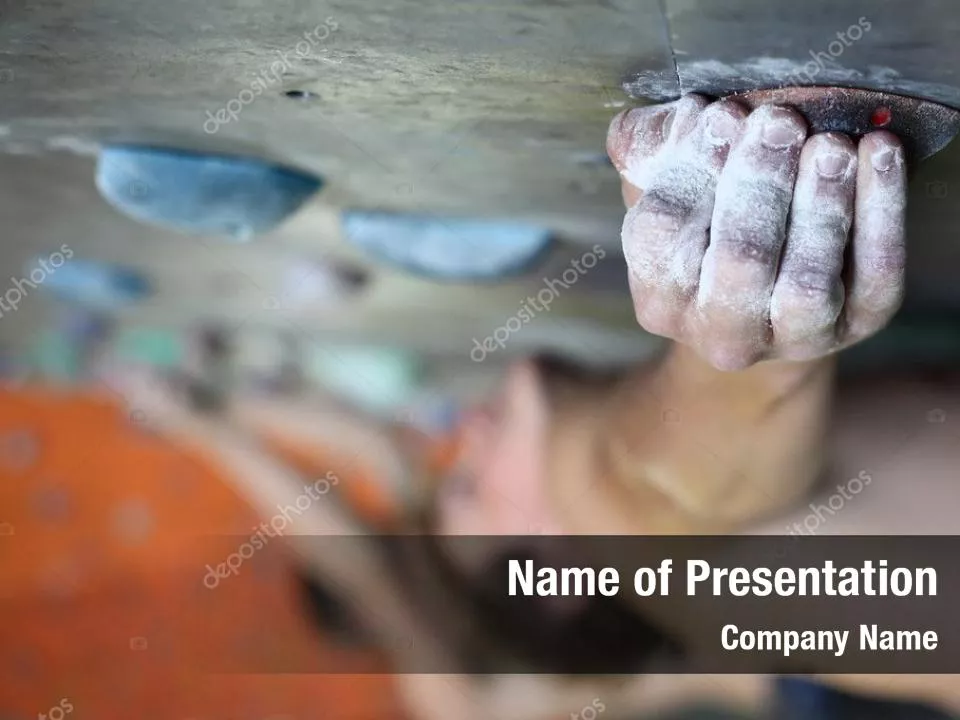 Climber On A Climbing Wall