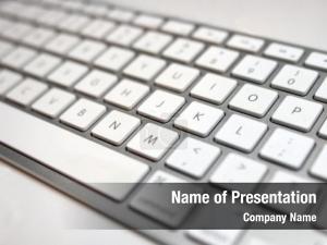 White Keyboard PowerPoint Template
