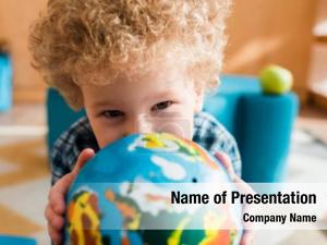 Kid and World PowerPoint Template