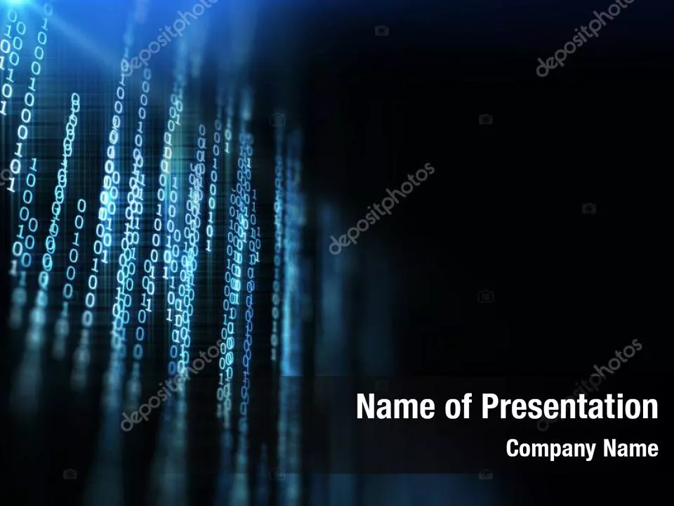 Digital Code PowerPoint Template - Digital Code PowerPoint Background
