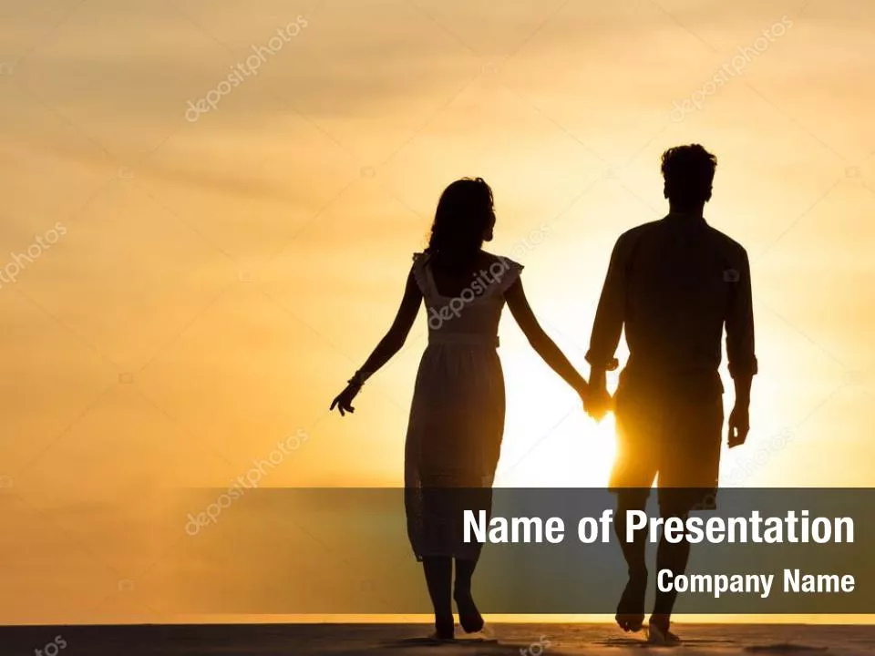 Couple Walking To Sunset