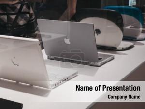 Laptops Line PowerPoint Template
