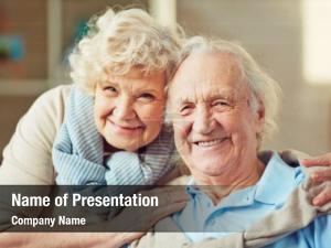 Elderly Man And Woman PowerPoint Template