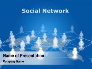 Social Network Communication PowerPoint Template