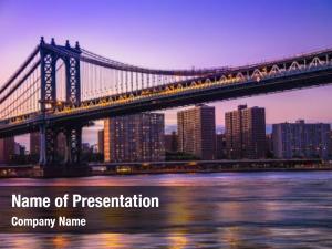 Manhattan Bridge PowerPoint Template