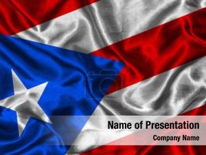 Flag of Puerto Rico PowerPoint Template