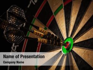 Darts And Target PowerPoint Template