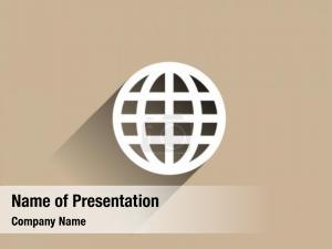 Globe in Flat Design PowerPoint Template
