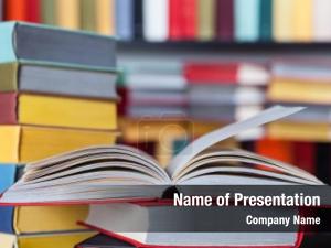 Colored Open Book PowerPoint Template