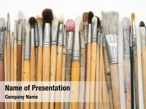 Paint Brushes PowerPoint Template