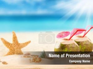Cocktail On The Beach PowerPoint Template