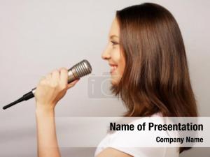 Singing Girl PowerPoint Template