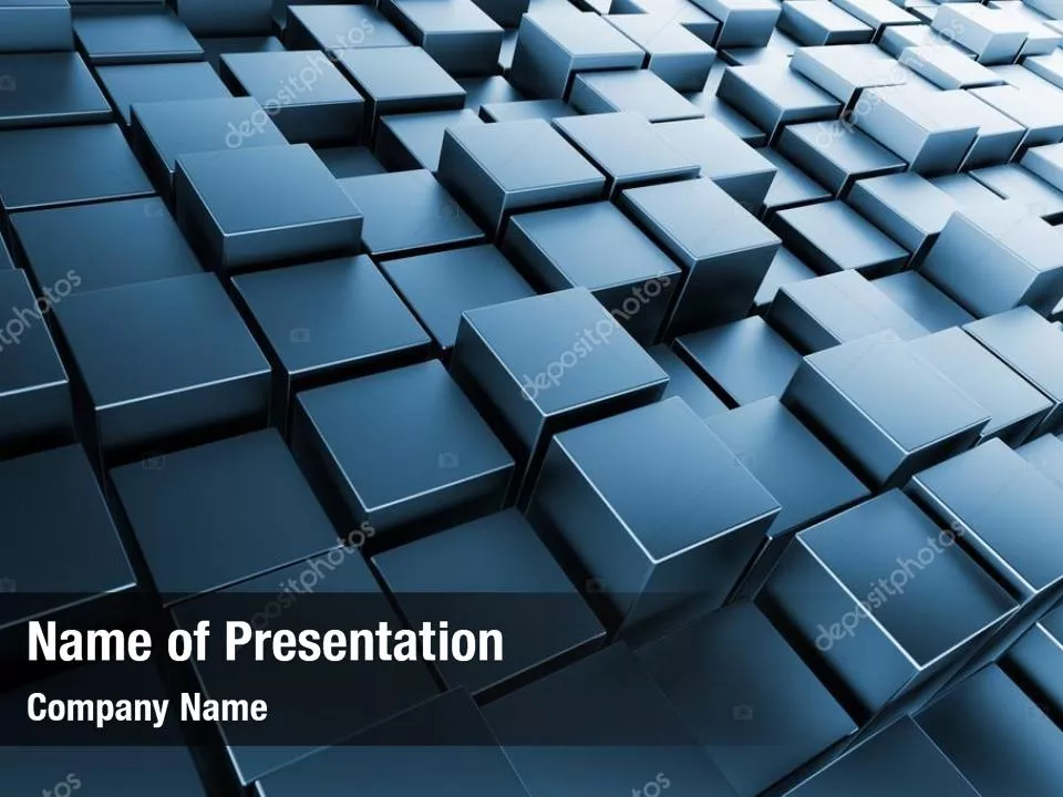 Abstract Light Blue Cubes