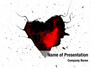 Heart Stains PowerPoint Template
