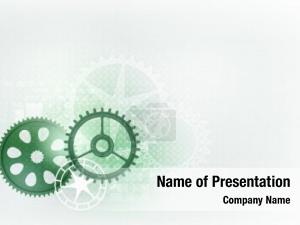 Bright Abstract Gear PowerPoint Template