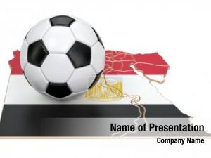 Ball With Flag Of Egypt PowerPoint Template