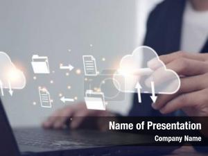 Cloud File Exchange PowerPoint Template