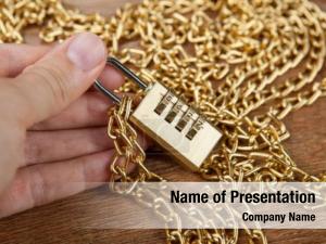Brass Padlocks PowerPoint Template