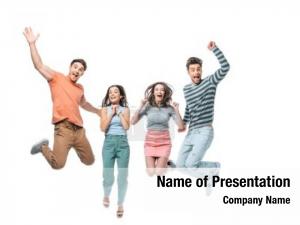 Young Happy People PowerPoint Template
