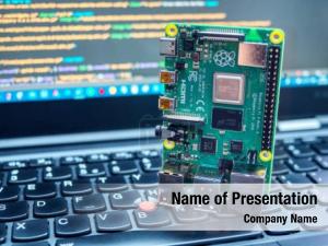 Computer Card Board PowerPoint Template