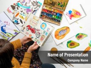 Drawing on Glass PowerPoint Template